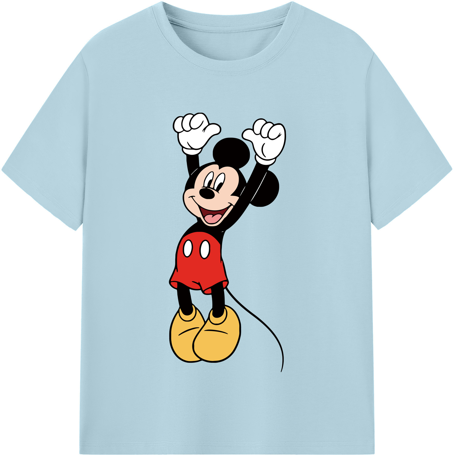 （画像用） ミッキーマウス Mickey Mouse 綿100％半袖Tシャツ（フロントプリント）